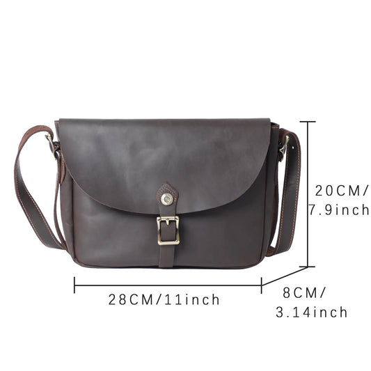 Adora Milano Borsa a tracolla da uomo in vera pelle vintage