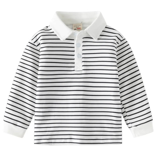 Adora Milano Polo a Maniche Lunghe da Ragazzo in Cotone Primaverile a Manica Lunga