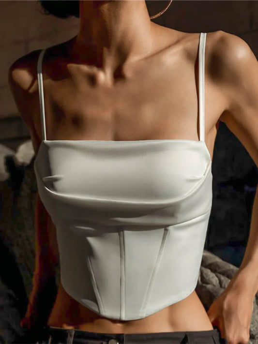 Adora Milano Tank Top Sexy Backless Bandage Skinny Crop Tops Summer
