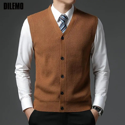 Adora Milano Nuovo Inverno Scollo a V Moda di Marca in Lana Cardigan Lavorato a Maglia Maglione Casual