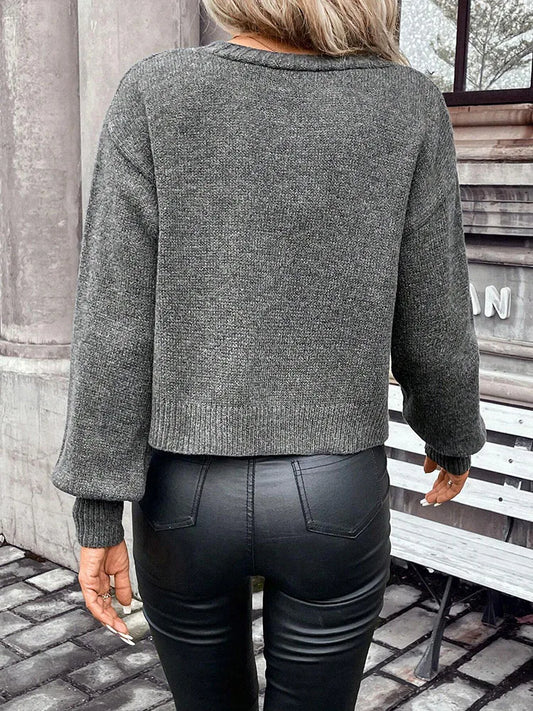 Adora Milano Cardigan maglione in maglia alla moda ed elegante con bottoni da donna