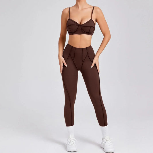 Adora Milano Set Yoga Senza Cuciture Sport Fitness Vita Alta Solleva Fianchi