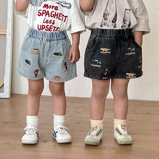 Adora Milano Pantaloncini Estivi Bambini 1-9 anni Pantaloncini in Denim Bambini Pantaloni Casual