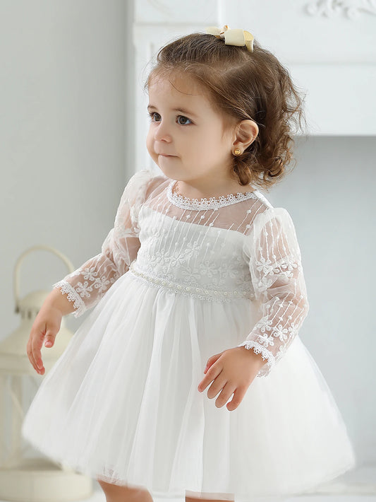 Adora Milano Vestito neonata Abito da bambina per feste Matrimonio Abiti bianchi da donna