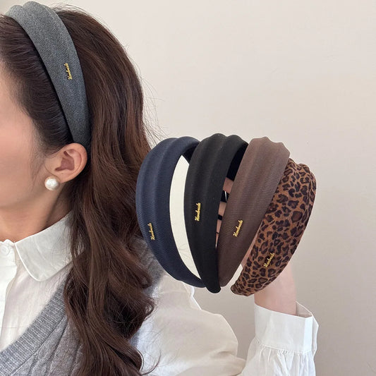 Adora Milano cerchietto largo con stampa leopardata per capelli da donna fascia popolare per adulti