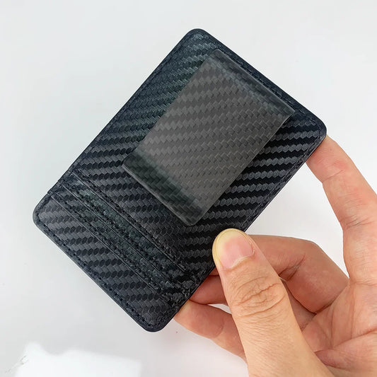Portafoglio Porta Carte Fermasoldi in Fibra di Carbonio Matt Adora Milano