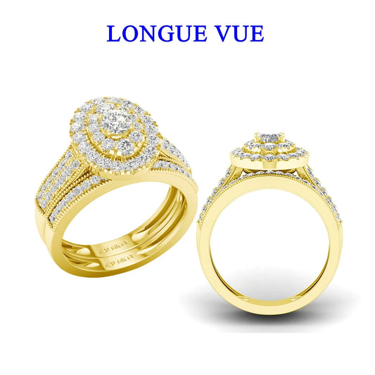 Adora Milano Gold Filled Brautringset Luxus Ringe für Frauen Schmuck