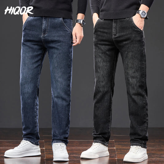 Adora Milano Jeans Lunghi Casual da Uomo Classici a Gamba Larga