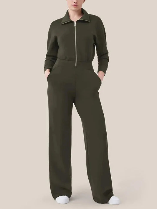 Completo sportivo a maniche lunghe e fondo a campana casual da donna Adora Milano