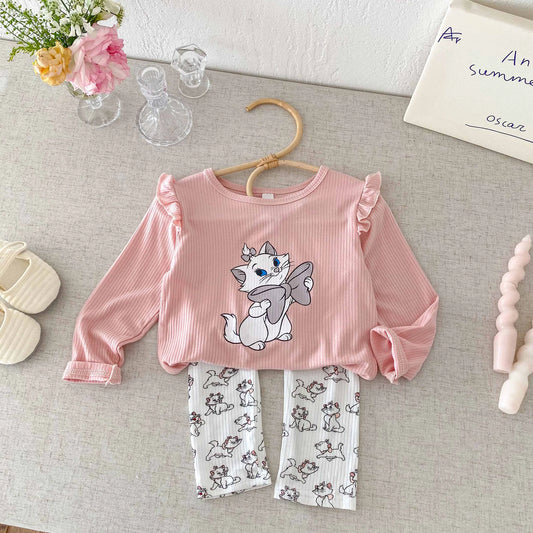 Adora Milano Baby Bekleidungsset für Kinder Cartoon Mädchen Sport Set Oberteil und Hose