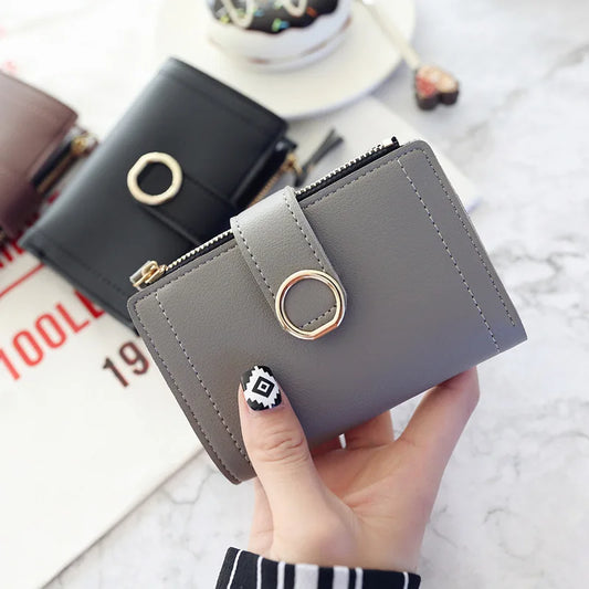 Adora Milano Neue Mode Kurze Damen Brieftasche Reißverschluss Kartenhalter