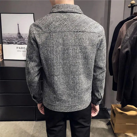Adora Milano Invernale da Uomo, Collo Alto, Giacca in Lana, Moda, Slim Fit, Cappotto/Abito