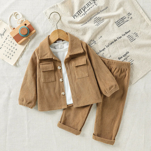 Adora Milano Abbigliamento Bambini Solido Inverno Nuovo Completo Camicia a Maniche Lunghe per Neonato