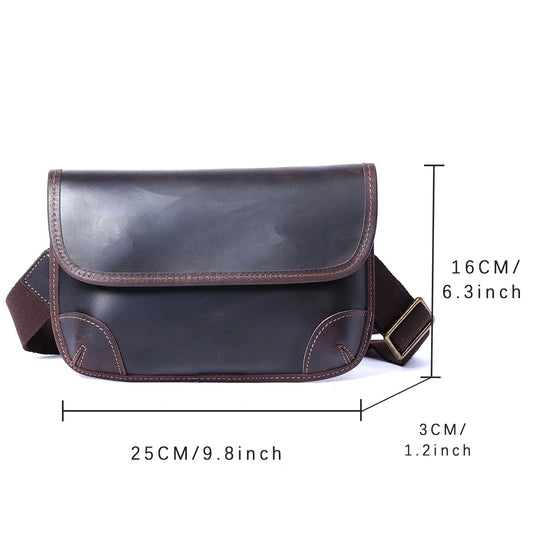 Borsa a tracolla casual da uomo in vera pelle Adora Milano