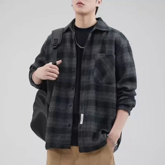 Adora Milano Camicia da Uomo Casual Street con Bottoni