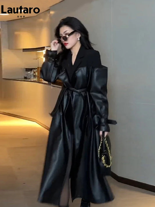 Adora Milano Trench in Pelle da Donna Doppiopetto
