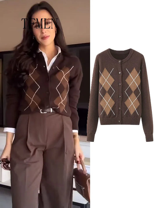 Adora Milano Maglione Cardigan da Donna a Maniche Lunghe