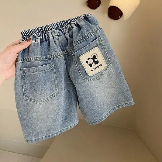 Adora Milano Pantaloncini Casual Estivi in Denim Comodi per Bambini e Ragazzi