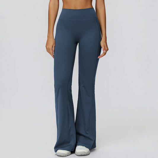Adora Milano Leggings A Zampa da Donna Vita Alta Pantaloni A Gamba Larga per lo Sport