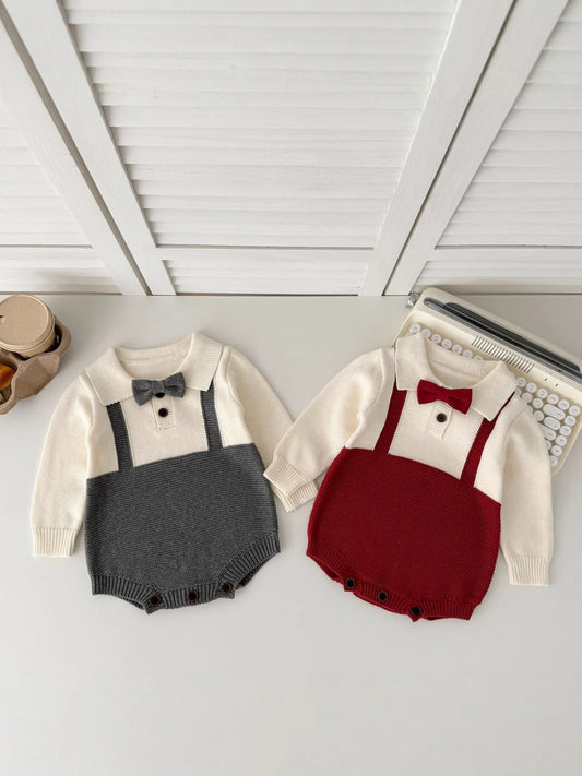Adora Milano Maglione Pagliaccetto a Manica Lunga Primavera Neonato Abbigliamento 0-2 Anni per Feste all'Aperto