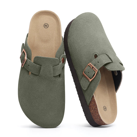 Scarpe da uomo Adora Milano in pelle scamosciata con cinturino regolabile sul retro