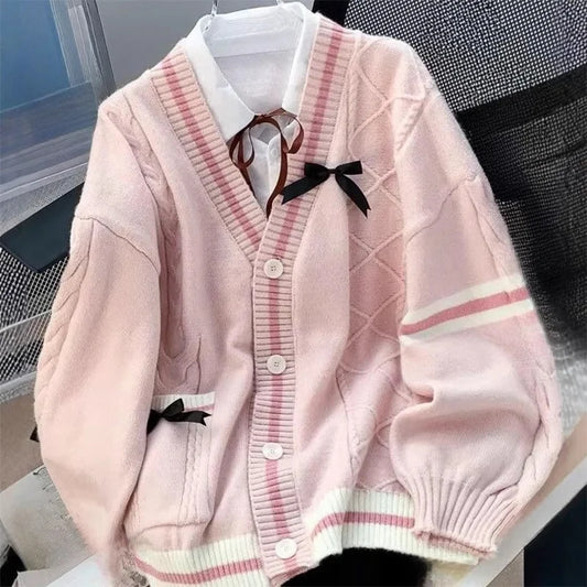 Adora Milano Donna Autunno Inverno Cappotti in maglia classico stile preppy