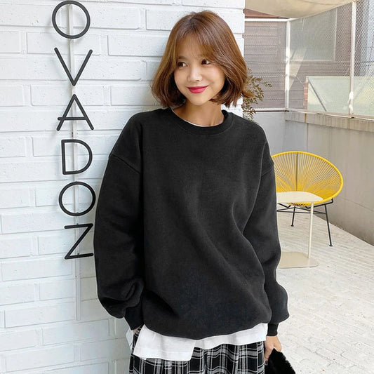 Adora Milano Felpe solide da donna, con cappuccio, casual, comode e calde