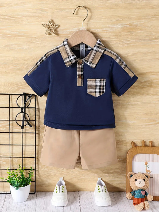 Adora Milano Maglietta a maniche corte per neonato + Pantaloncini casual
