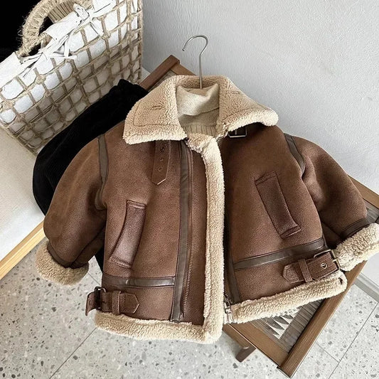 Adora Milano Warm Jackets Fashion Baby Kids  Outwear Boys Girls Zipper Thickness Winter