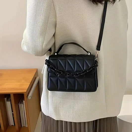 Borsa a tracolla Adora Milano con catena di diamanti borsa quadrata piccola alla moda da donna