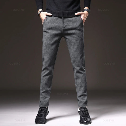 Adora Milano Pantaloni Casual da Uomo Vita Slim Fit