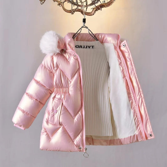 Adora Milano Boys Girls Jacket Solid Color Lining Plush Thick Warm