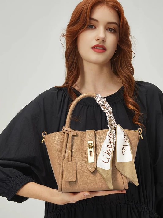 Borsa messenger versatile Adora Milano in vera pelle, borsa a tracolla