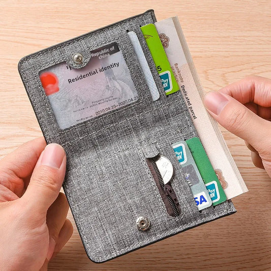 Adora Milano Portafoglio uomo con molteplici scomparti per carte, portafoglio piccolo