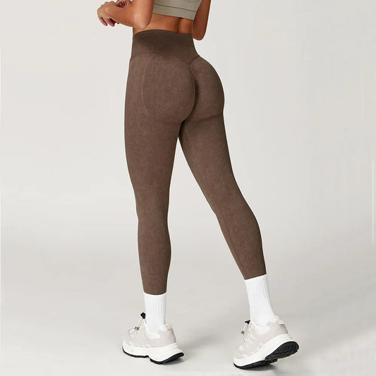 Adora Milano Leggings Arricciati con Effetto Push-Up
