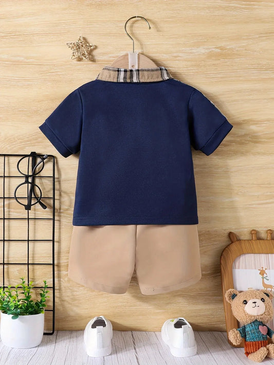 Adora Milano Maglietta a maniche corte per neonato + Pantaloncini casual