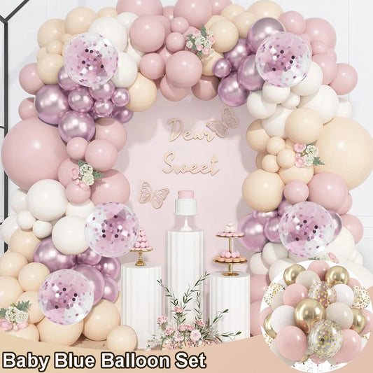 Adora Milano Ghirlanda Palloncini Rosa Confetto ad Arco Macaron Rosa Antico Bianco