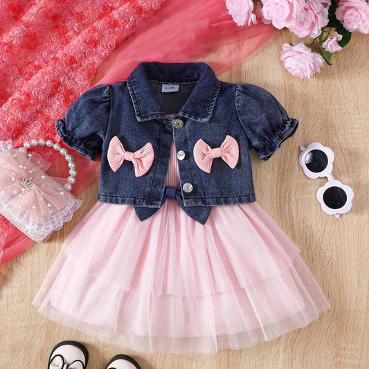 Adora Milano Pantaloncini Corti in Denim per Bambina – Outfit Estivo Quotidiano