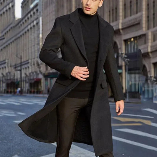 Adora Milano Cappotto da uomo lungo a vento in lana Cappotto di lana da uomo