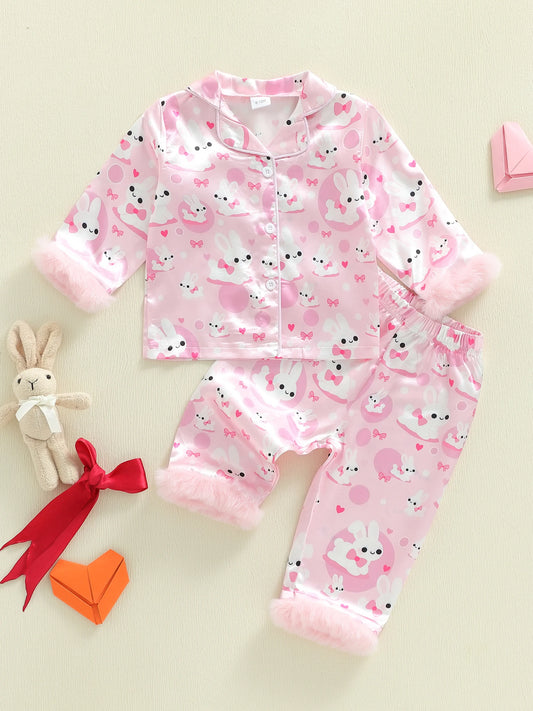 Adora Milano Completo Pigiama da Bambina con Pantaloni