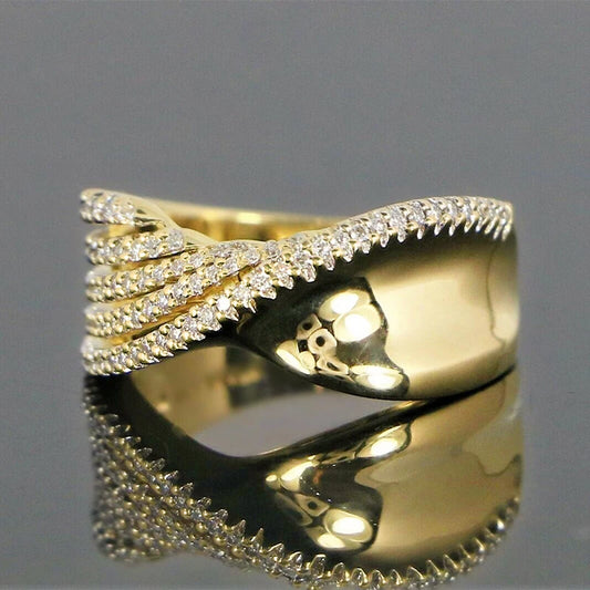 Adora Milano Ringe für Damen Luxus Goldfarbe