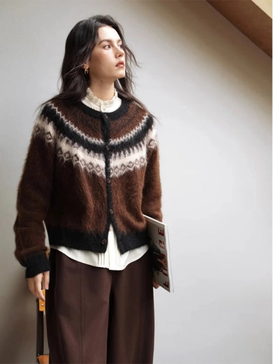 Adora Milano Cardigan Maglione Donna Maglia Invernale Autunno Manica Lunga Casual Top