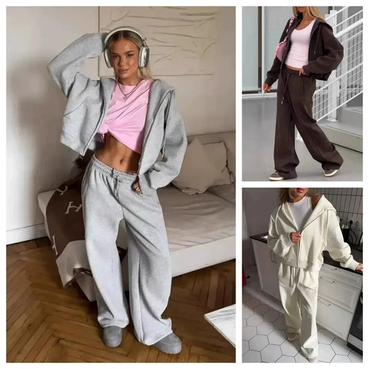 Tuta da donna Adora Milano con cerniera e pantaloni Gary Casual