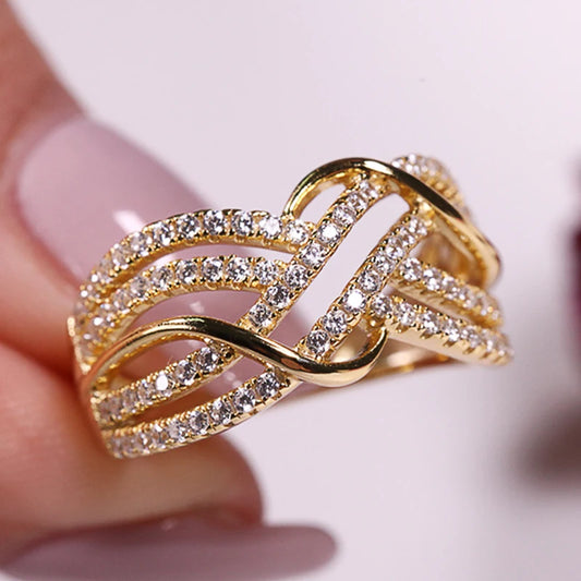 Adora Milano Ring für Damen Goldfarben Luxus