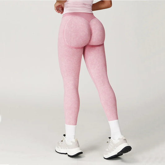 Adora Milano Leggings Arricciati con Effetto Push-Up
