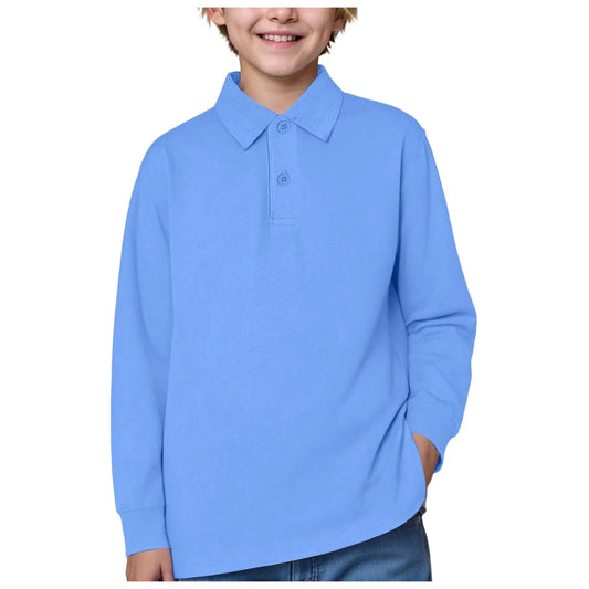 Adora Milano POLO Magliette Ragazzo Manica Lunga Bambini