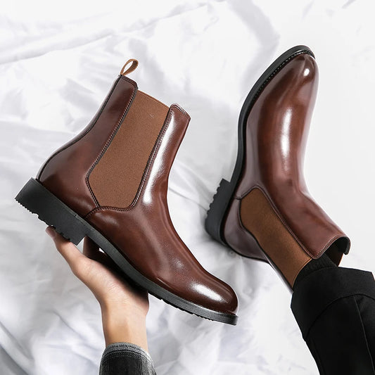 Stivali classici da uomo Adora Milano Moda Scarpe invernali in pelle