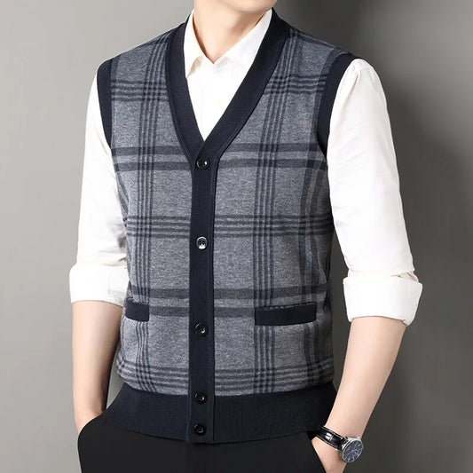 Adora Milano Cardigan Maglione Scollo a V con Bottoni Gilet Cappotto