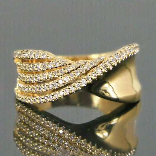 Adora Milano Ringe für Damen Luxus Goldfarbe