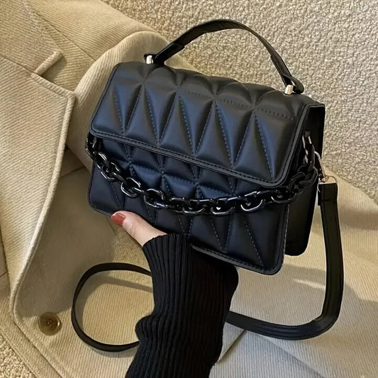 Borsa a tracolla Adora Milano con catena di diamanti borsa quadrata piccola alla moda da donna